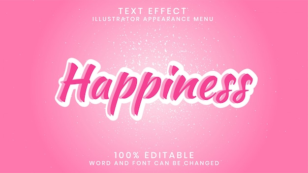 Happiness Editable Text Effect Style Template