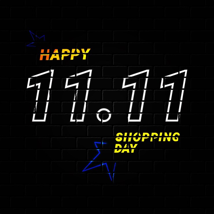 Vector happy 10 10 shopping day