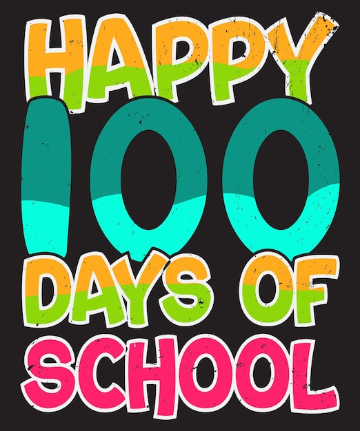 Vector happy 100 days of school