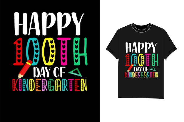 Happy 100th day of school t shirt design vector Tshirt