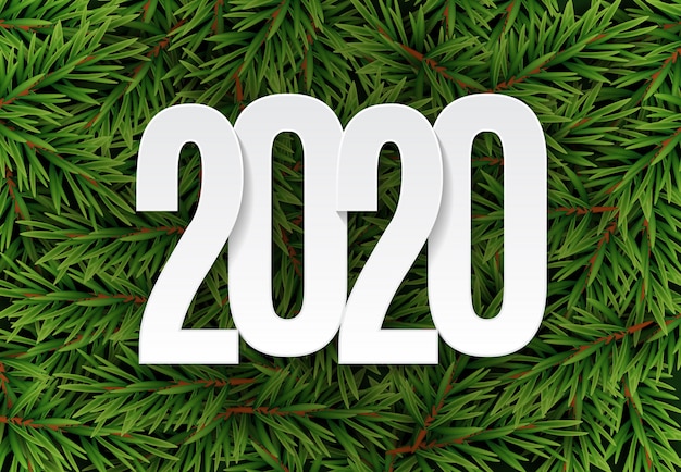 Вектор happy 2020 новый год фон