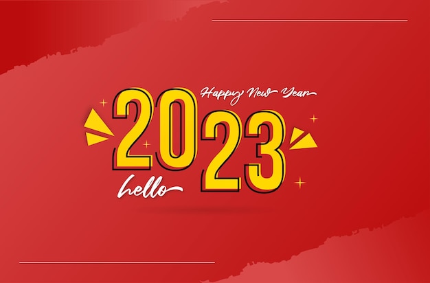 Happy 2023 new year feed banner template