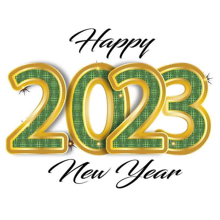 वेक्टर happy 2023 new year