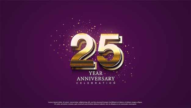 Happy 25th anniversary celebration banner