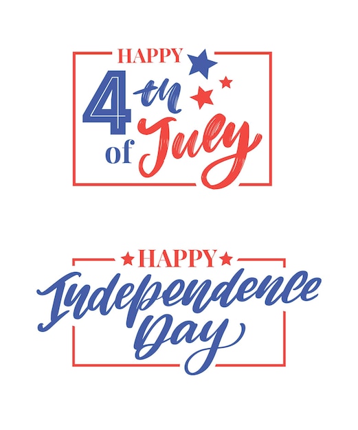 Happy 4 juli belettering set