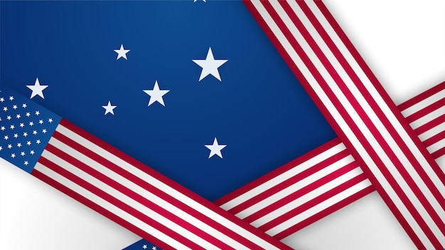 Happy 4 juli USA Independence Day achtergrond met Amerikaanse nationale vlag Universele Amerikaanse Amerikaanse banner Vector illustratie Ontworpen voor Memorial day Dag van de Arbeid presentatie patriot verkiezing