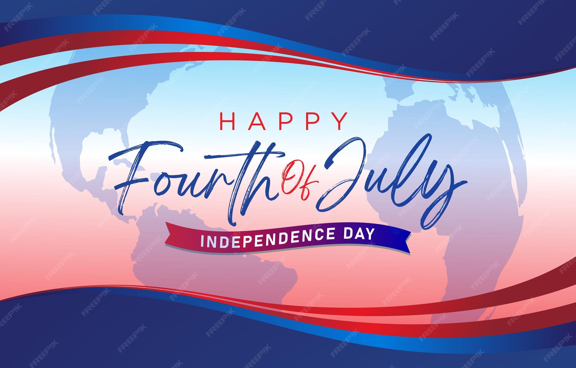 Premium Vector Happy 4th of july america independence day landscape