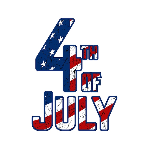 Vector happy 4th july design vector