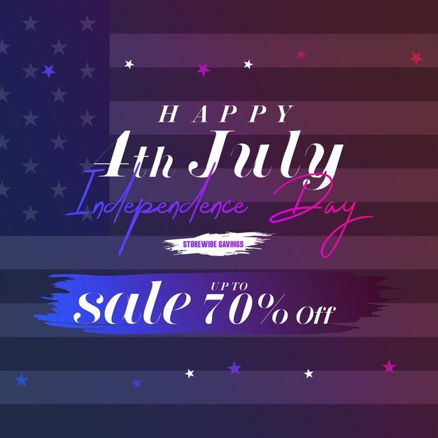 Vector happy 4th of july fourth july independence day usa