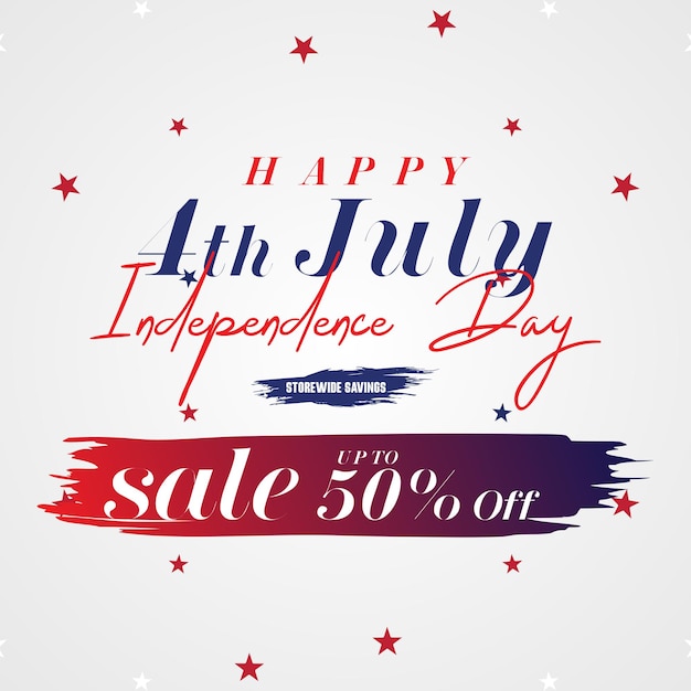 Vector happy 4th of july fourth july independence day usa