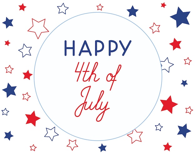 Vector happy 4th of july independence day american independence day for poster brochure greeting card