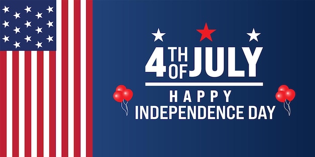happy 4th of july independence day celebration with american flag usa 4th of july