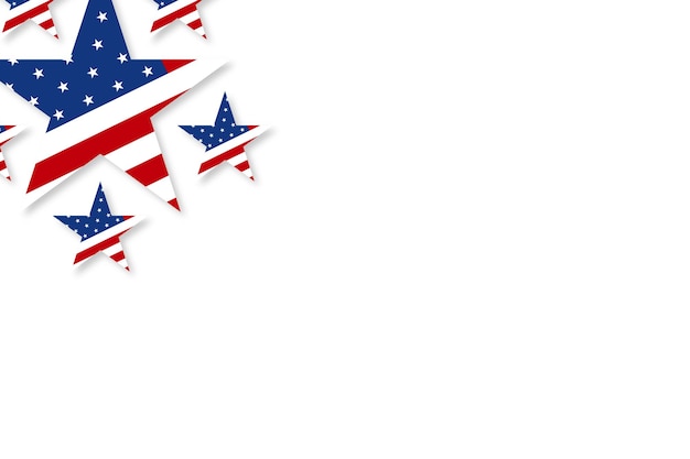 Felice festa dell'indipendenza del 4 luglio con bandiera americana usa banner design