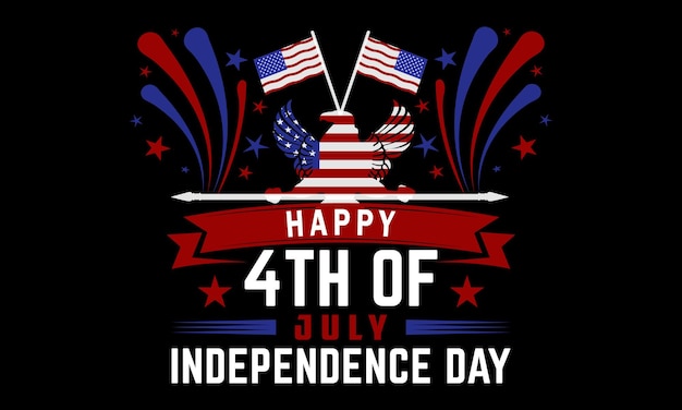 Happy 4th of July Independence Day Typography Vector illustration and colorful t-shirt design.