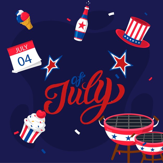 Premium Vector Happy 4th of july independence day usa for holiday