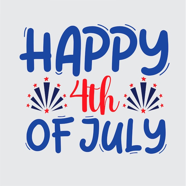 Happy 4th of July svg design