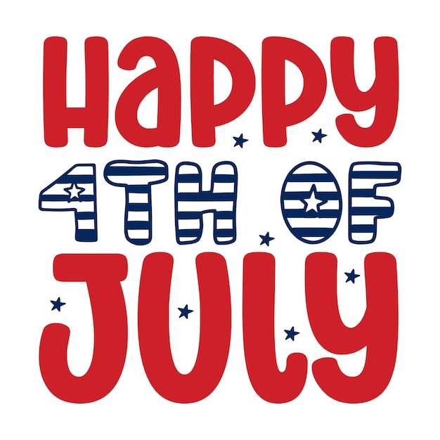 Vector happy 4th of july svg