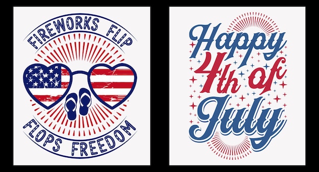 Happy 4th of July tshirt design vrctor