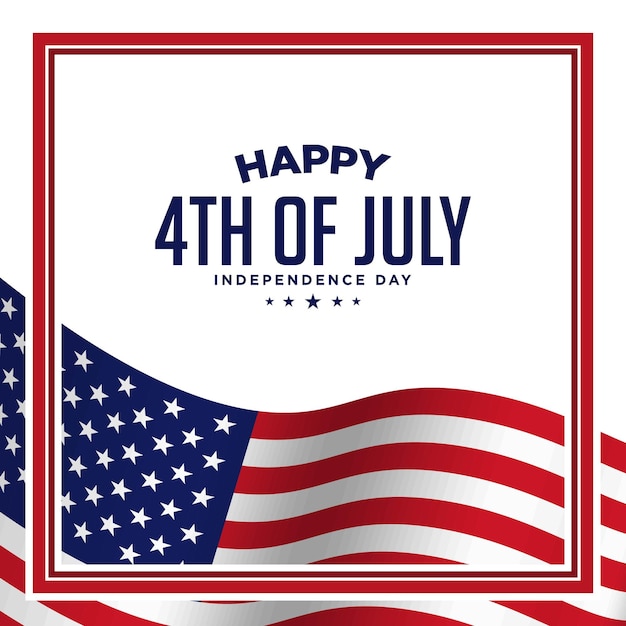 Happy 4th of july usa independence day background design