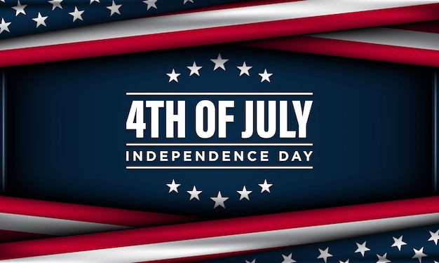 Felice 4 luglio usa independence day background design