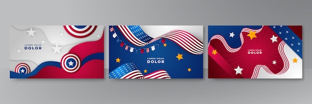 Happy 4th of July USA Independence Day background with American national flag Universal US American banner Vector illustration Designed for Memorial day Labour day presentation patriot election