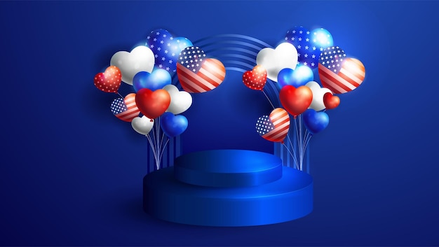 Happy 4th of July Vector Illustration Suitable for greeting card poster and banner Illustration Of Independence Day