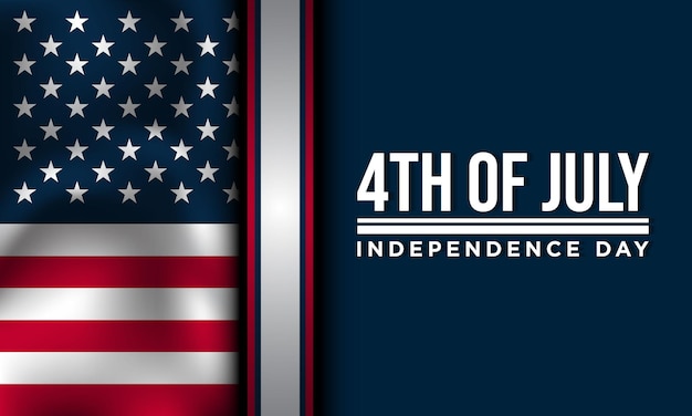 7월 4일 미국 독립 기념일 배경 디자인