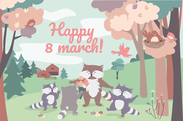 Happy 8 March concept background