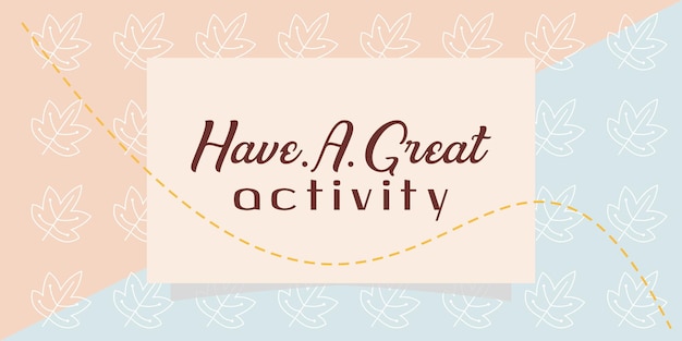 Happy activity background