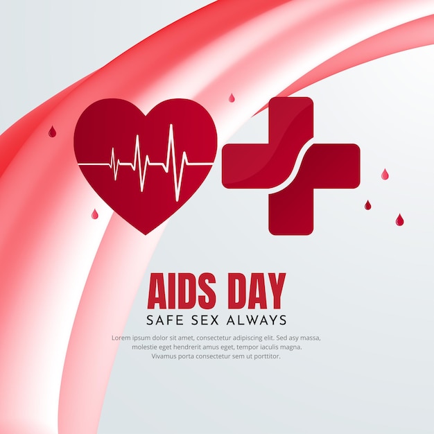 Happy aids day design background World aids day design template vector