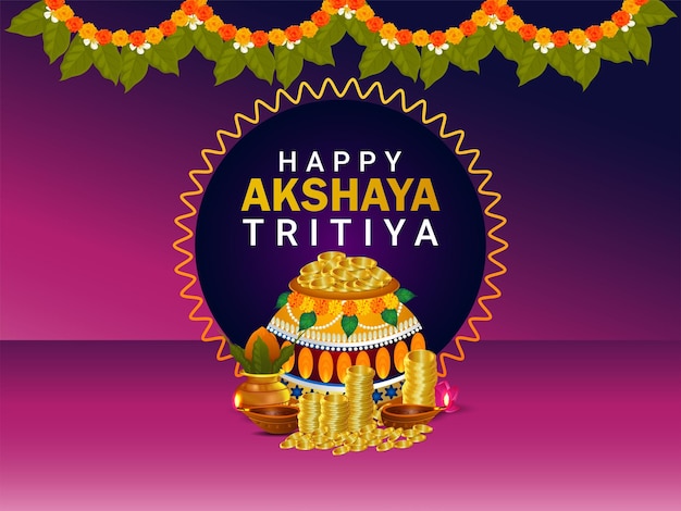 해피 akshaya tritiya 축제 축하 배너