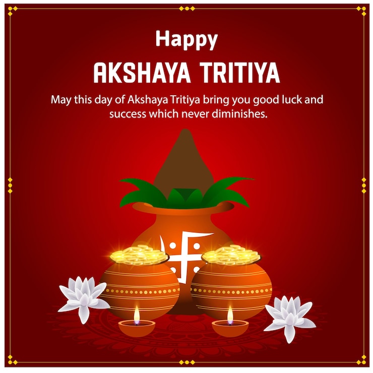 वेक्टर happy akshaya tritiya indian hindu festival celebration vector design