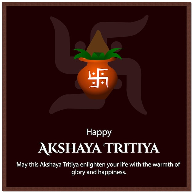 Happy Akshaya Tritiya Indian Hindu Festival Celebration Vector Illustration