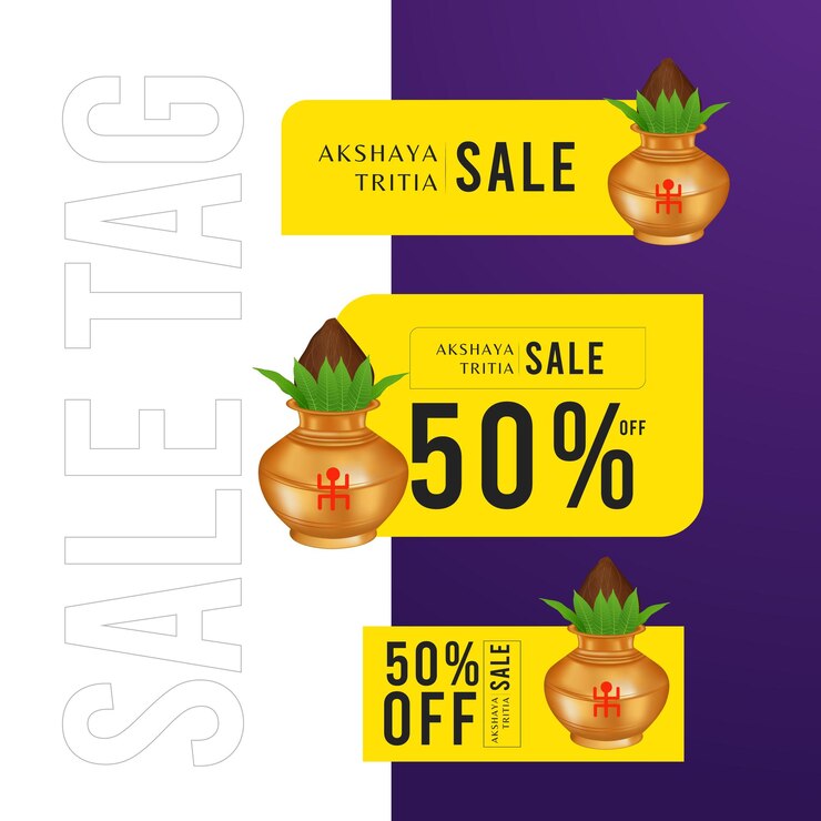 वेक्टर happy akshaya tritiya social media post