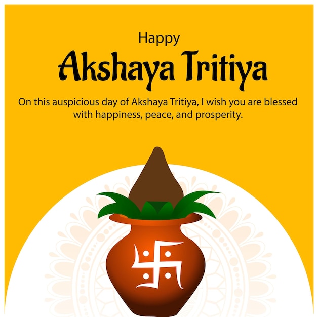 Happy Akshaya Tritiya Vector Illustration Creative Background Festival Celebration