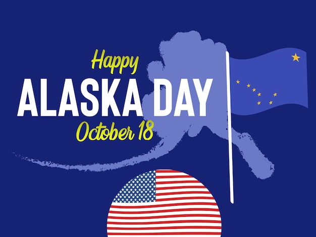 Happy alaska day october 18 background