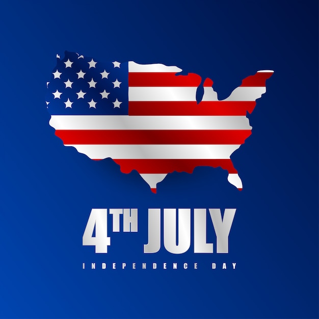 幸せなアメリカ独立記念日の背景イラスト