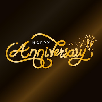 Happy Anniversary celebration with gold lettering on dark background  3084711 Vector Art at Vecteezy