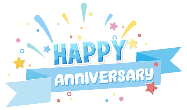 Happy Anniversary message for banner or poster design