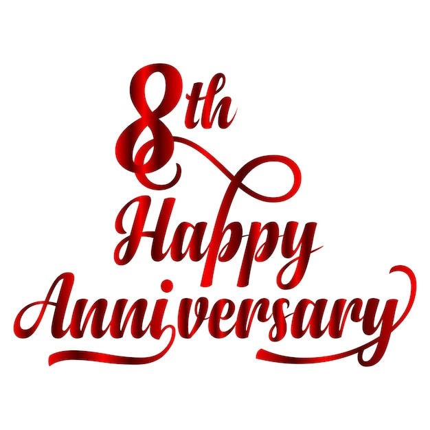 Happy anniversary unique concept typography design vector