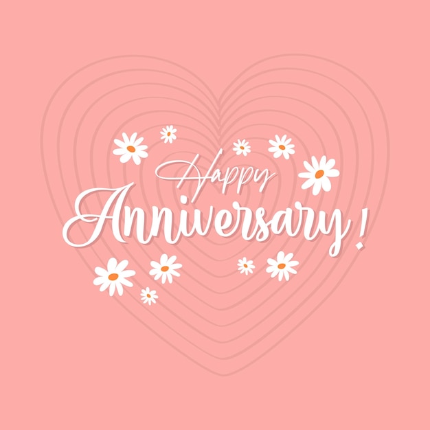 Vector happy anniversary  vector lettering