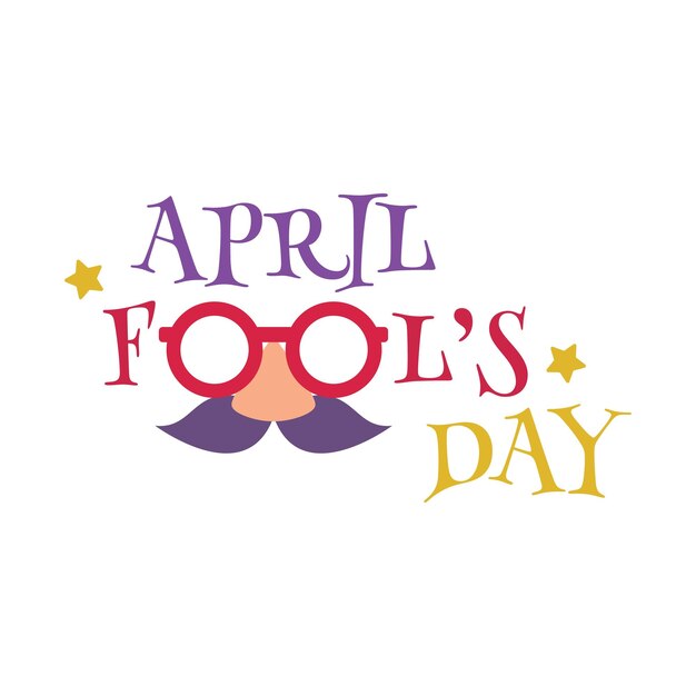 Happy April Fool s Day met een kleurrijke hoed illustratie concept Vector