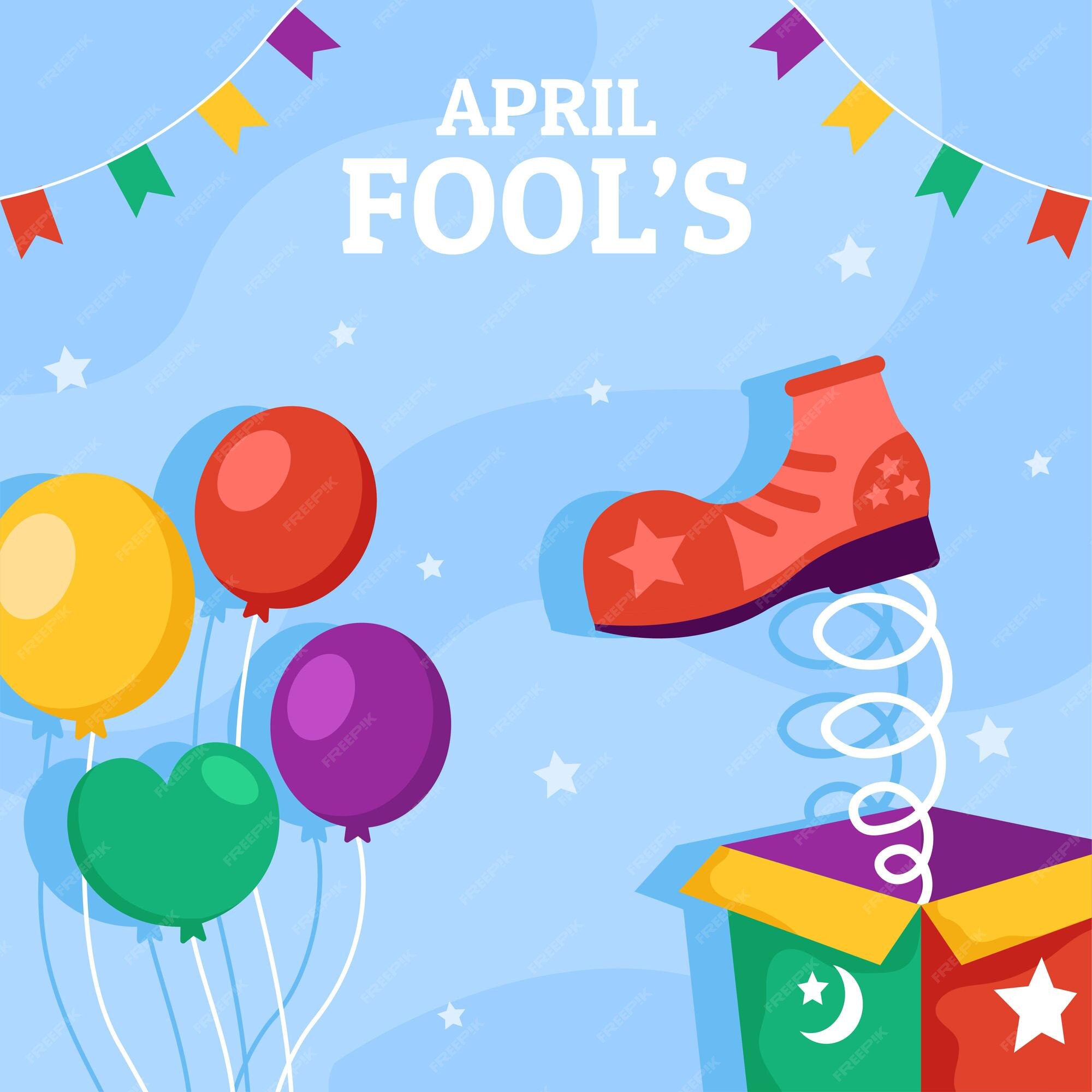 Premium Vector Happy april fools day social media background