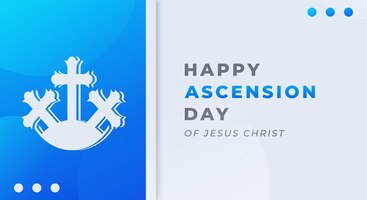 Happy ascension day of jesus christ vector design illustration for background poster banner