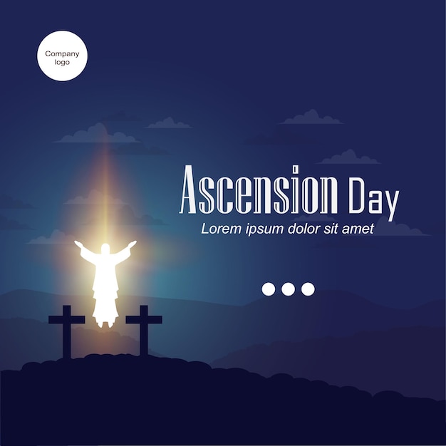 happy ascension day jesus with Jesus Statue Symbol illustration