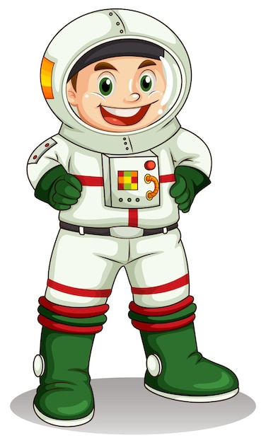 Vettore un felice astronauta