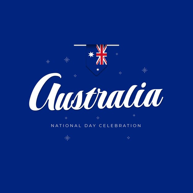 Vettore buona giornata in australia 26 gennaio modello di striscione