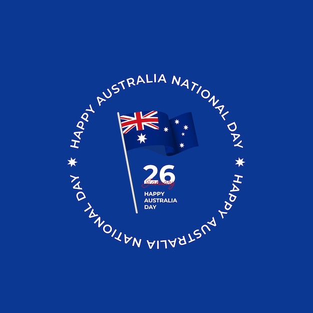 Happy australia day 26th january banner template