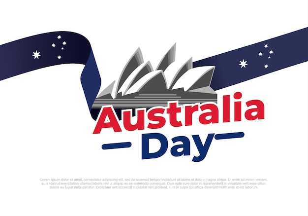 Happy australia day achtergrond gevierd op 26 januari