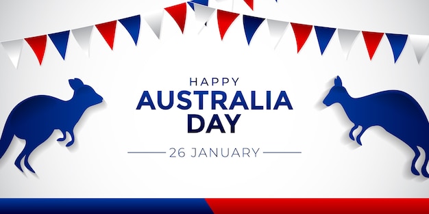 Vector happy australia day achtergrond sjabloon